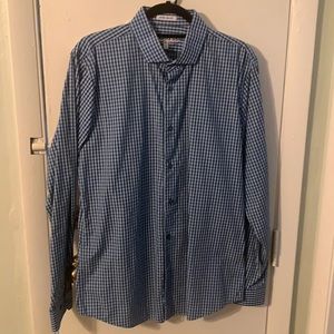 EXPRESS men’s button down dress shirt. Blue, checkered.